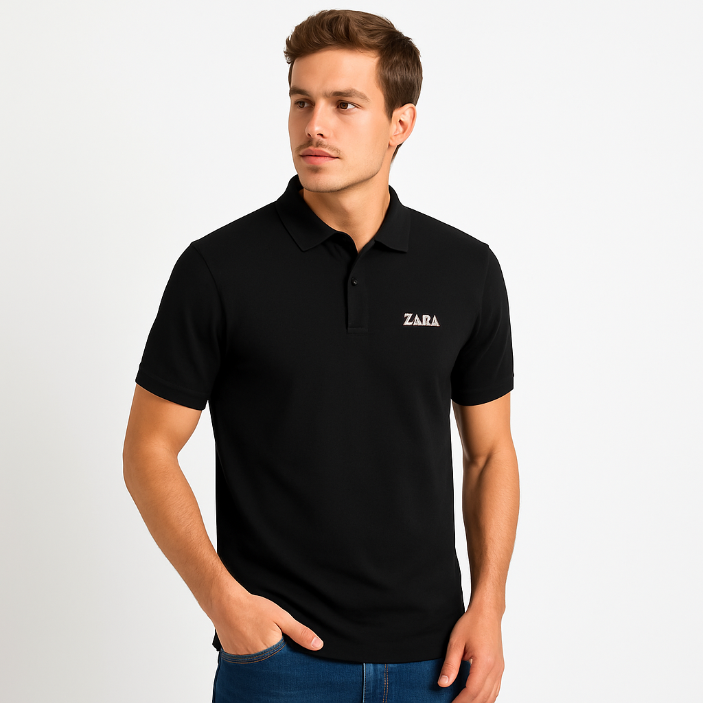 ara Black Polo T-Shirt for Men